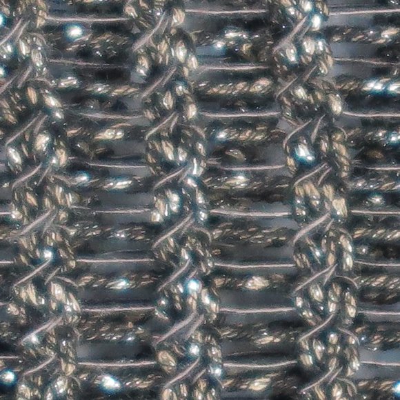 EILEEN FISHER Shades of Brown Shimmer OverSized Crochet Cap-Sleeve Sequin Topper - Picture 7 of 10